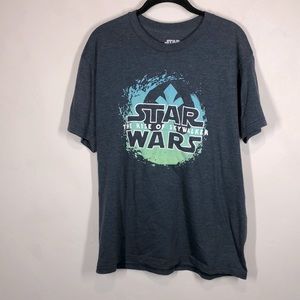 Star Wars The Rise of Skywalker blue tee size large